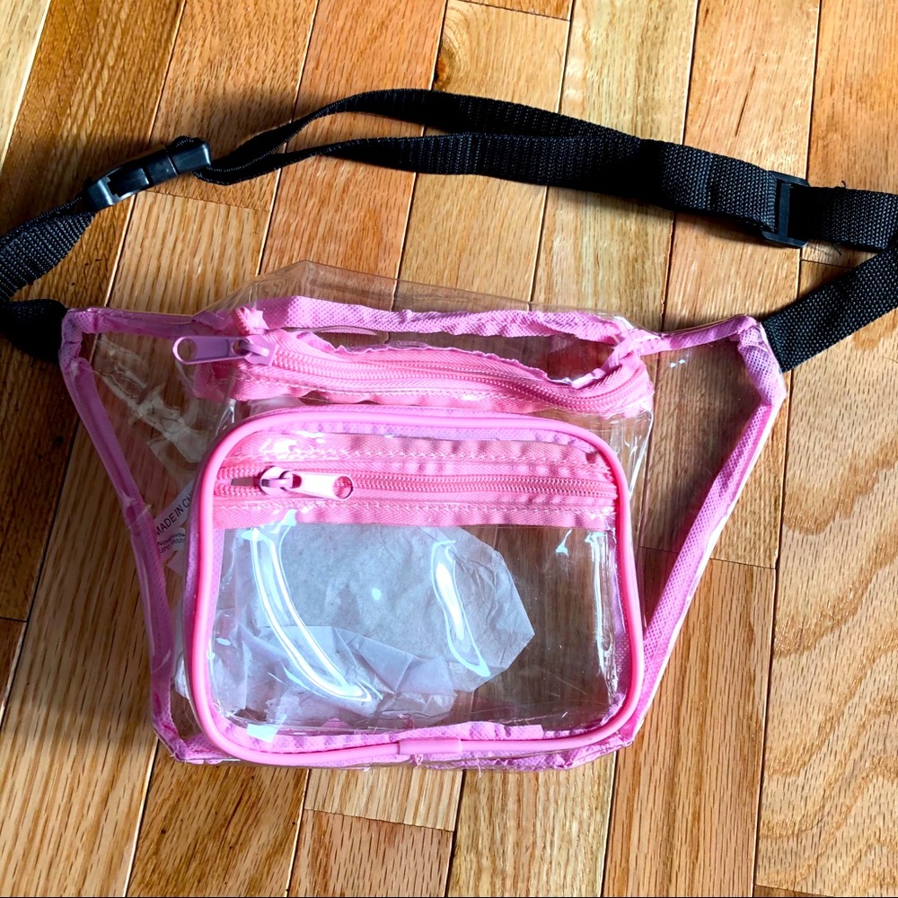 Pink and clear 90s Fanny pack